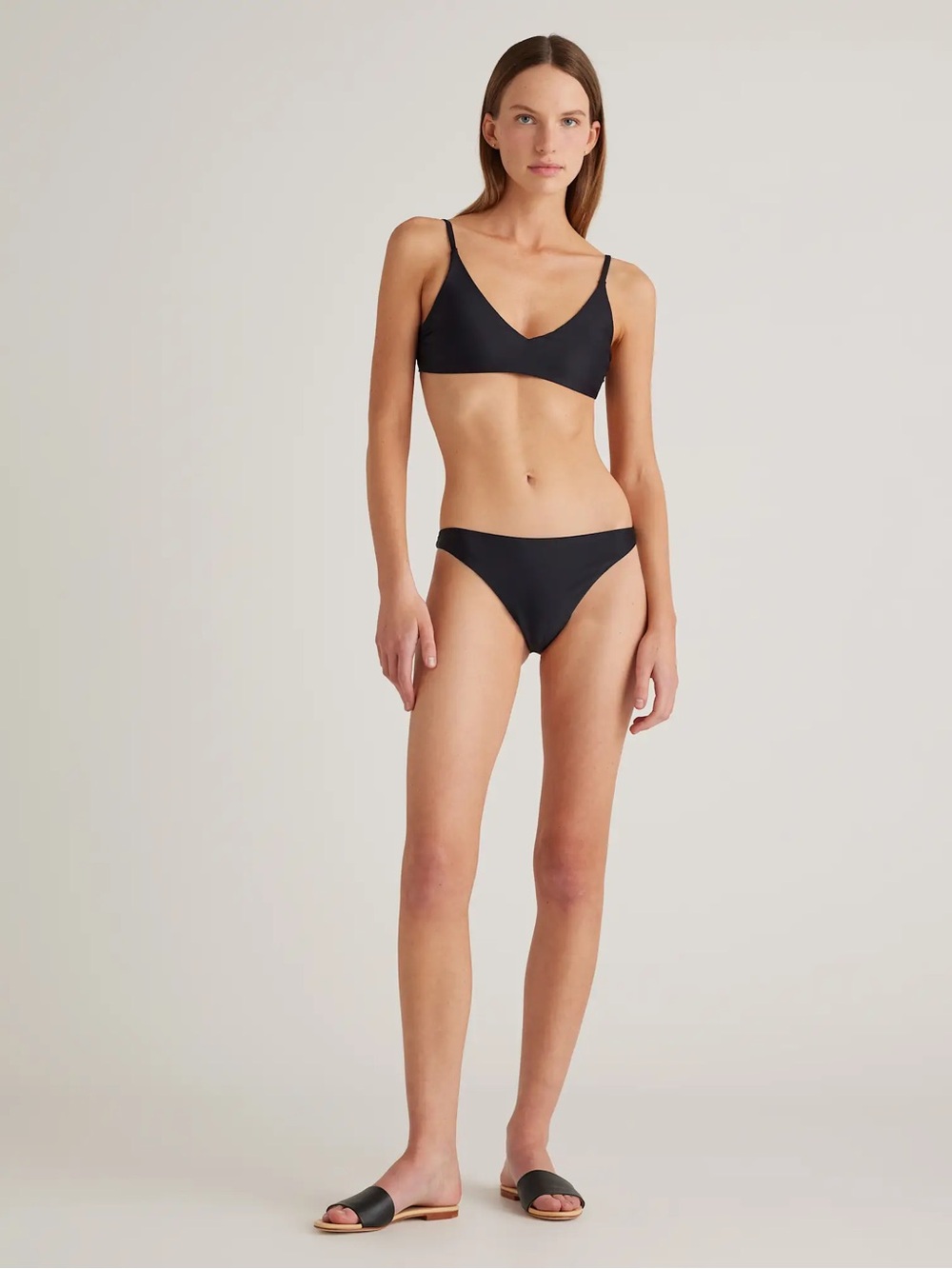 Quince Italian Black Two-Piece Bikini Set NWT size M